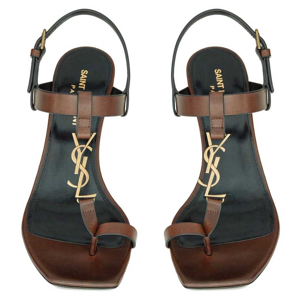 Saint Laurent Cassandra leather sandal - image 4