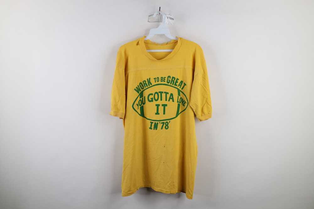 Vintage Vintage 70s Work to Be Great Football Jer… - image 1