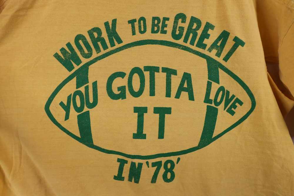 Vintage Vintage 70s Work to Be Great Football Jer… - image 4