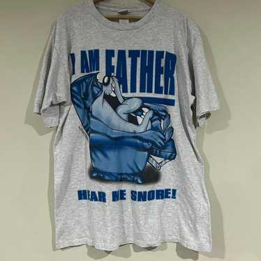 Vintage 1996 Taz I Am Father Hear Me Snore Tee Shi