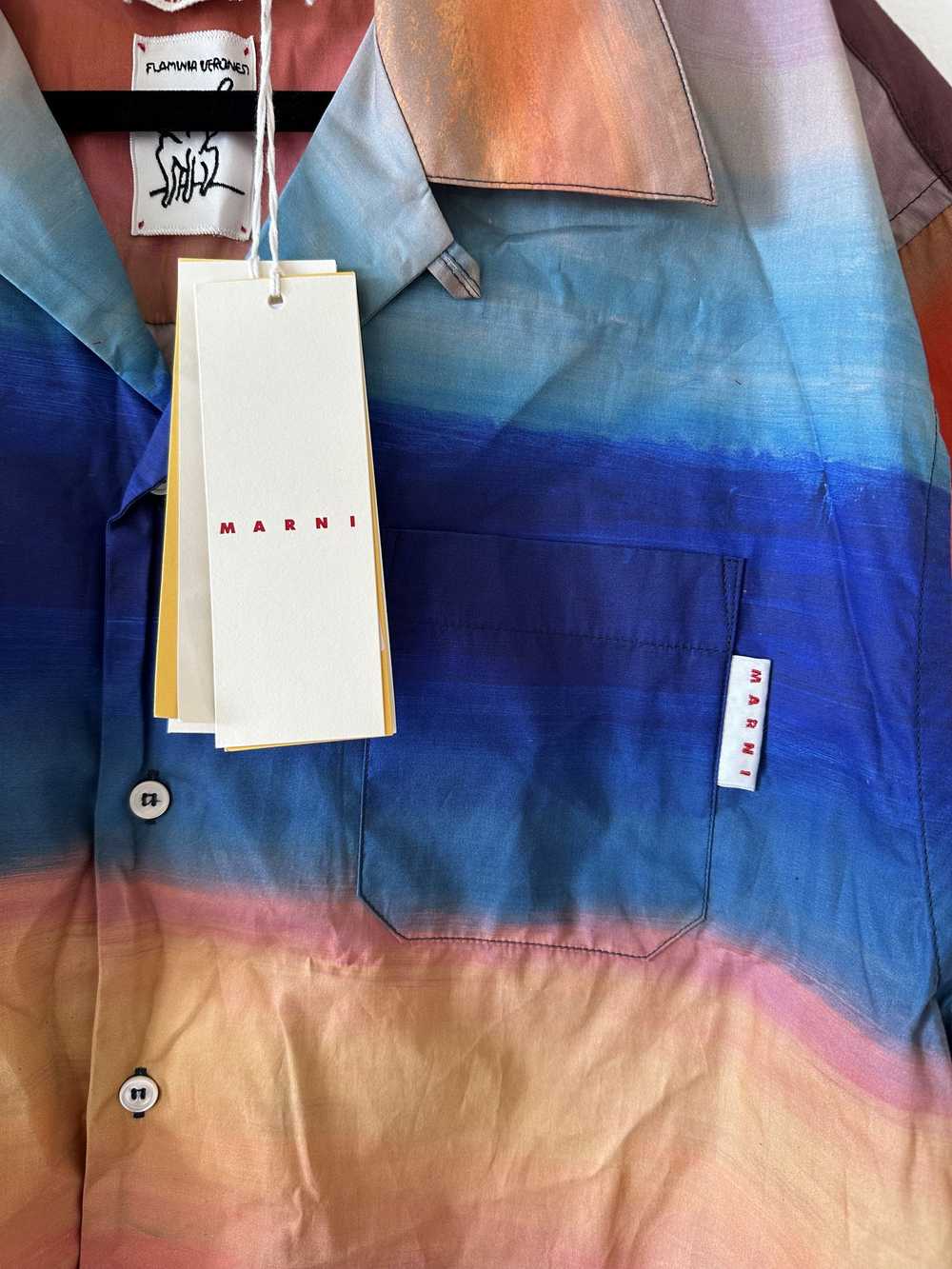 Marni Marni Striped Camp Collar Button Up Shirt - image 2
