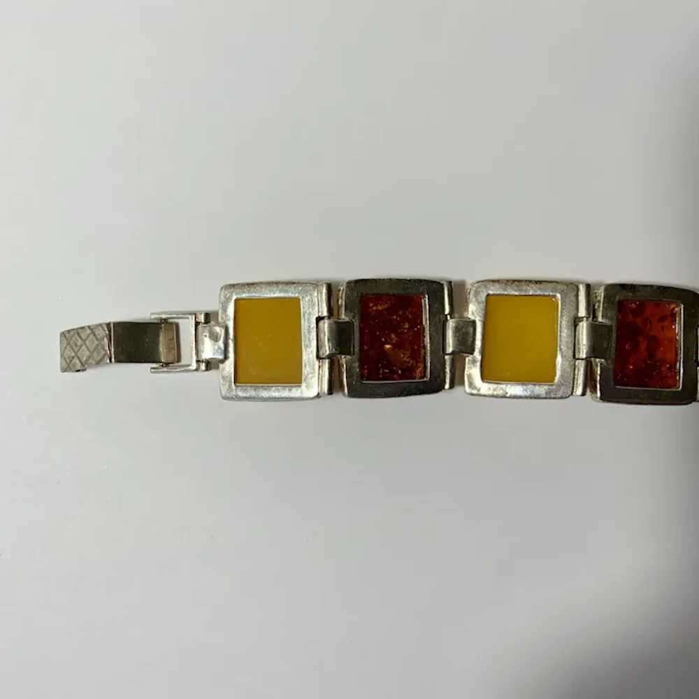 Bracelet 924 Sterling Silver Autumn Simulated Amb… - image 10