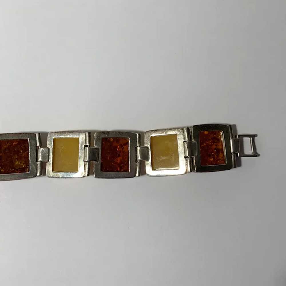Bracelet 924 Sterling Silver Autumn Simulated Amb… - image 11