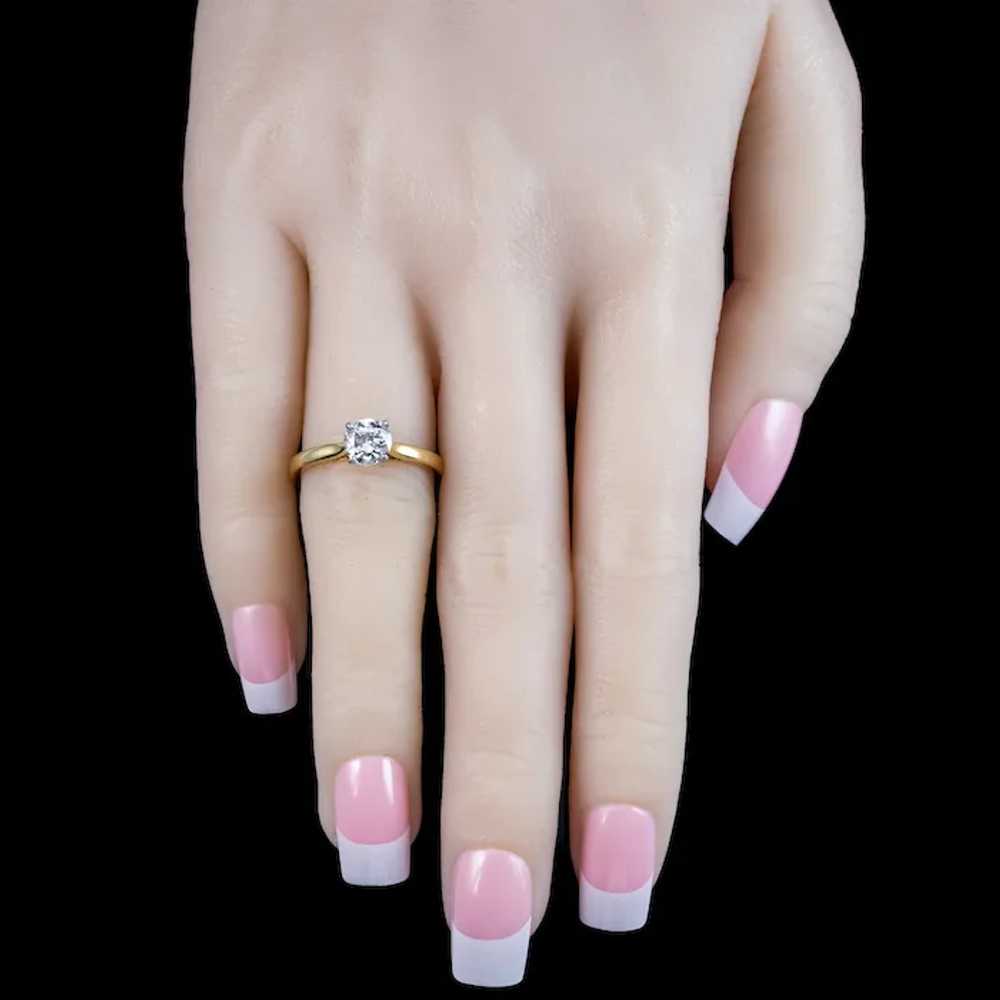 Edwardian Style Diamond Solitaire Ring 1.1ct Diam… - image 9