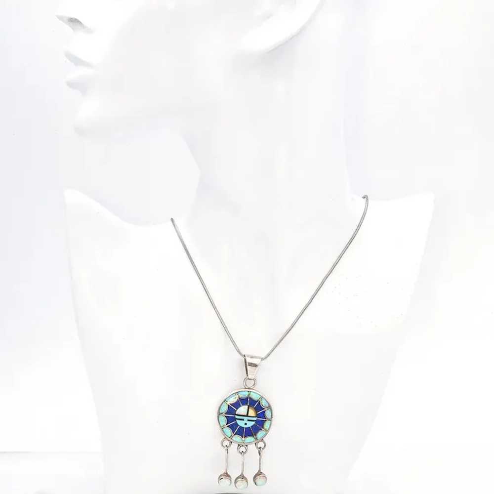 Amy Wesley Sterling Silver Zuni Opal, Turquoise, … - image 5