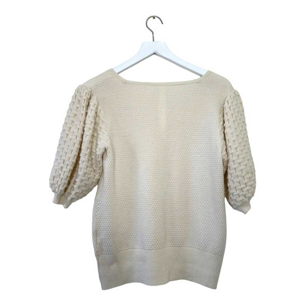 Merlette Cream Cala Puff-Sleeve Merino Wool Sweat… - image 6