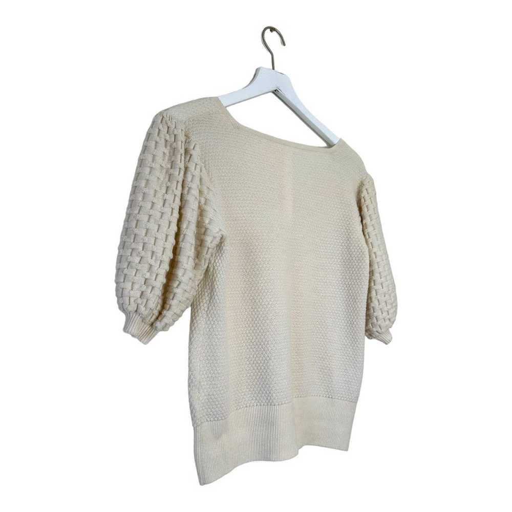 Merlette Cream Cala Puff-Sleeve Merino Wool Sweat… - image 8