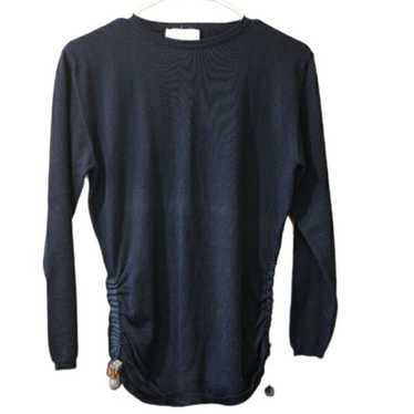 Miss Deanna Pour Toi Black Vintage Rouched Sweater