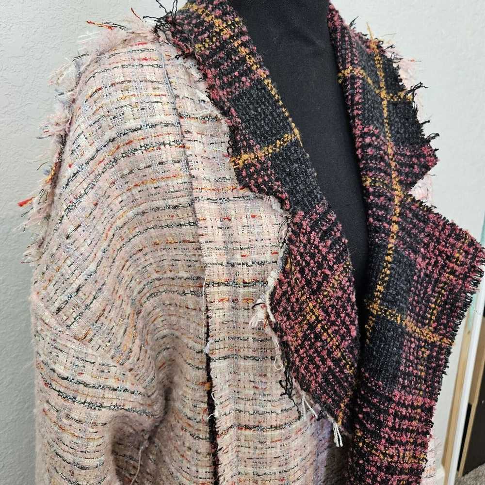 POL Multicolor Tweed Long Oversized Open Jacket S… - image 3