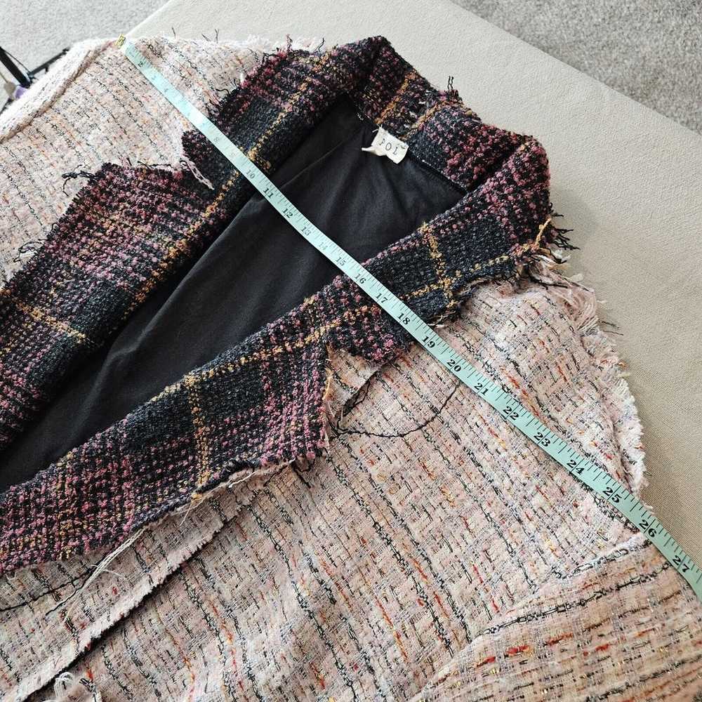 POL Multicolor Tweed Long Oversized Open Jacket S… - image 5