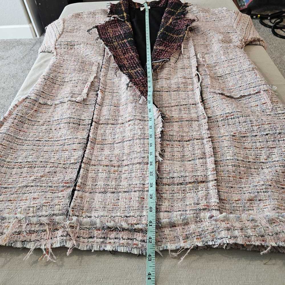 POL Multicolor Tweed Long Oversized Open Jacket S… - image 7