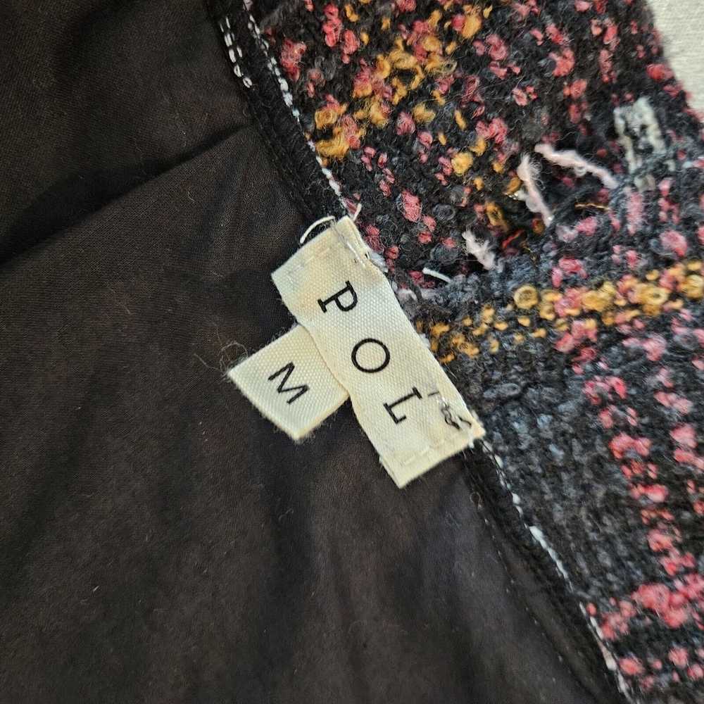 POL Multicolor Tweed Long Oversized Open Jacket S… - image 9