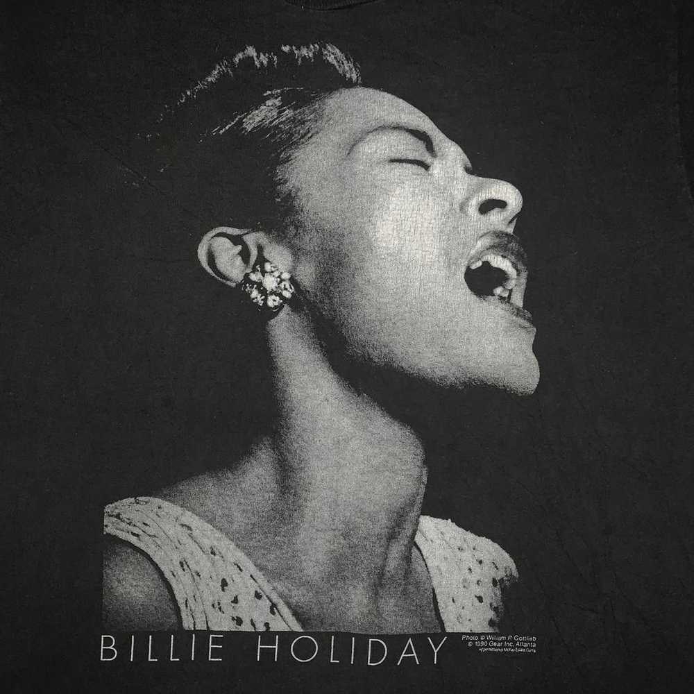 Band Tees × Vintage Vintage Billie Holiday Birthp… - image 3