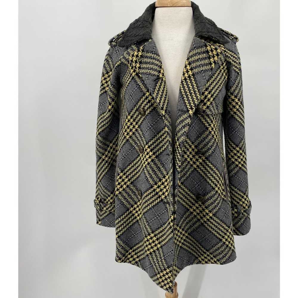 Free People Plaid Peacoat Wool Double Button Down… - image 7
