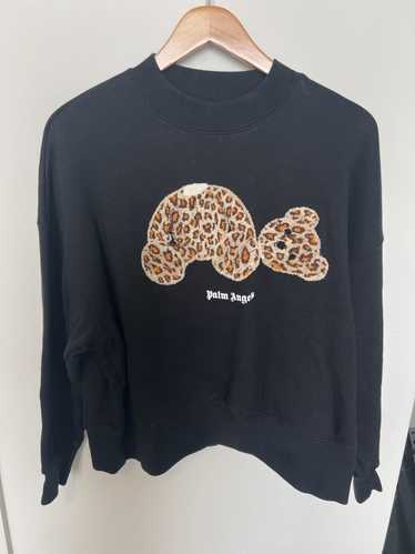 Palm Angels Black leopard sweatshirt