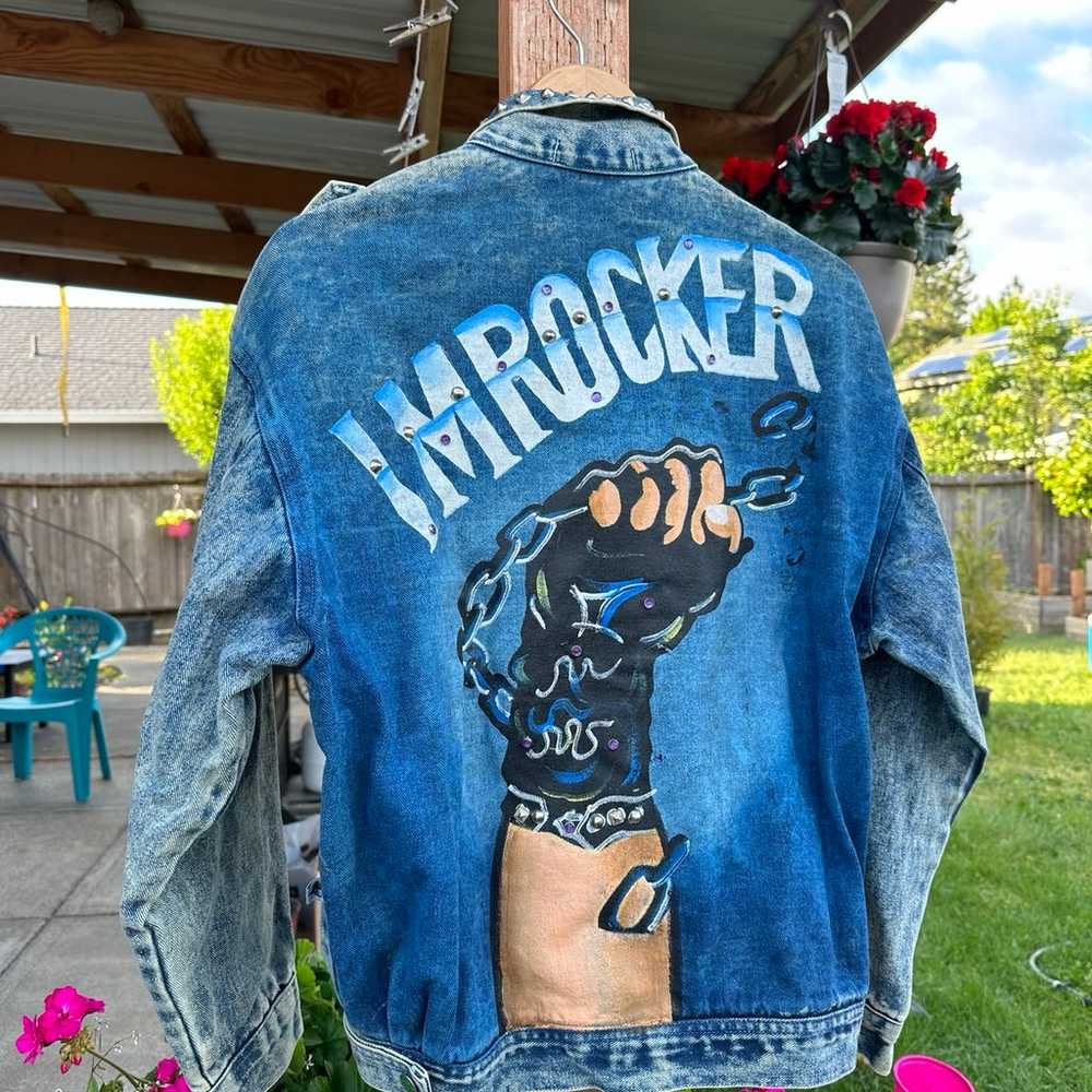 Vintage I’m Rocker Denim Jacket - image 3