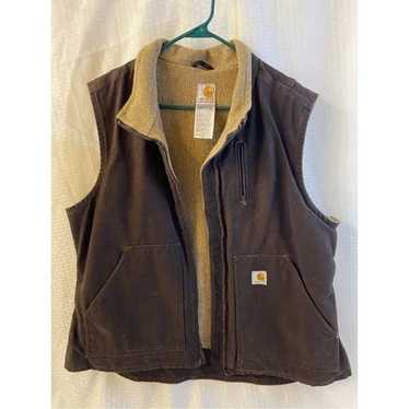Carhartt fleeced lined zipper jacket vest Womens X