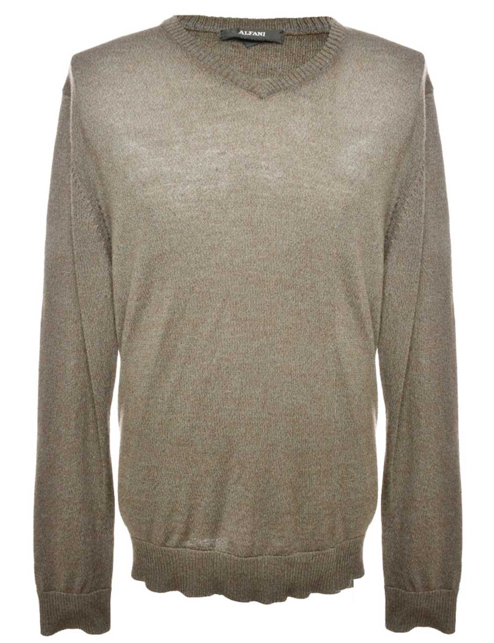 Long Sleeved Dark Grey Jumper - L - image 1