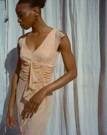 Vintage Coral Escada Silk Dress