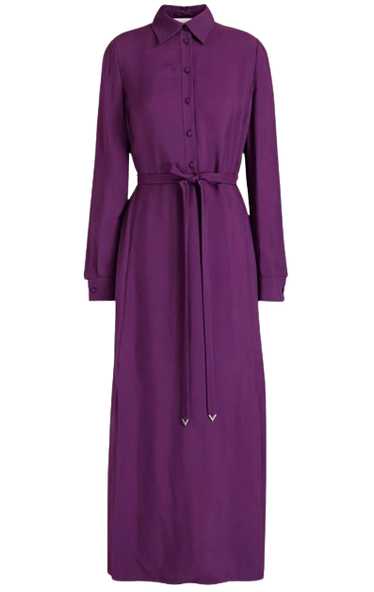 Managed by hewi Valentino Purple Belted Crepe Shir