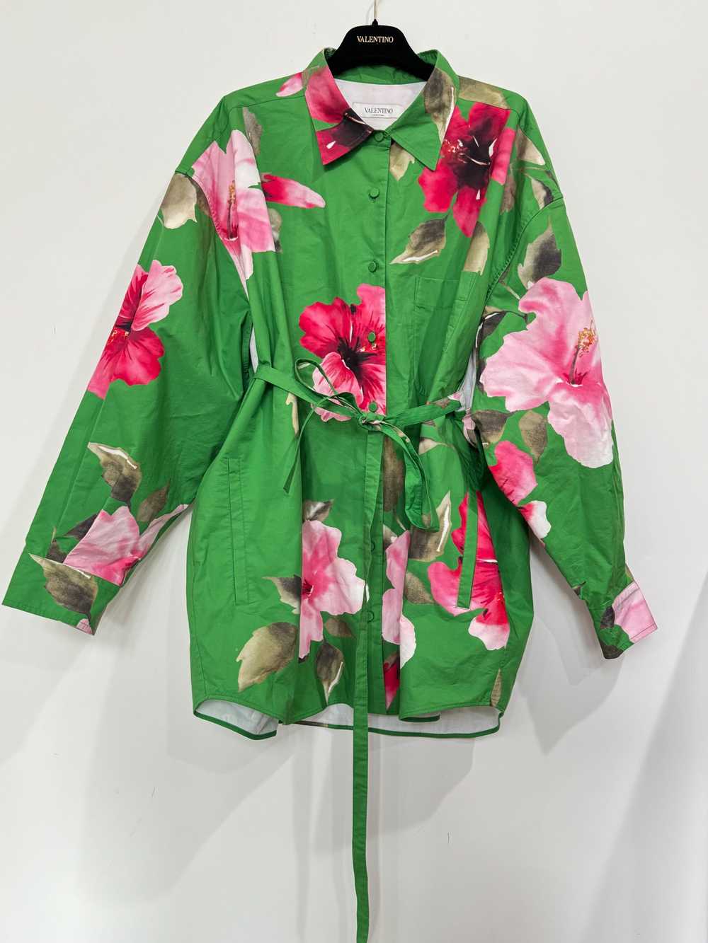 Product Details Valentino Green Floral Belted Shi… - image 5