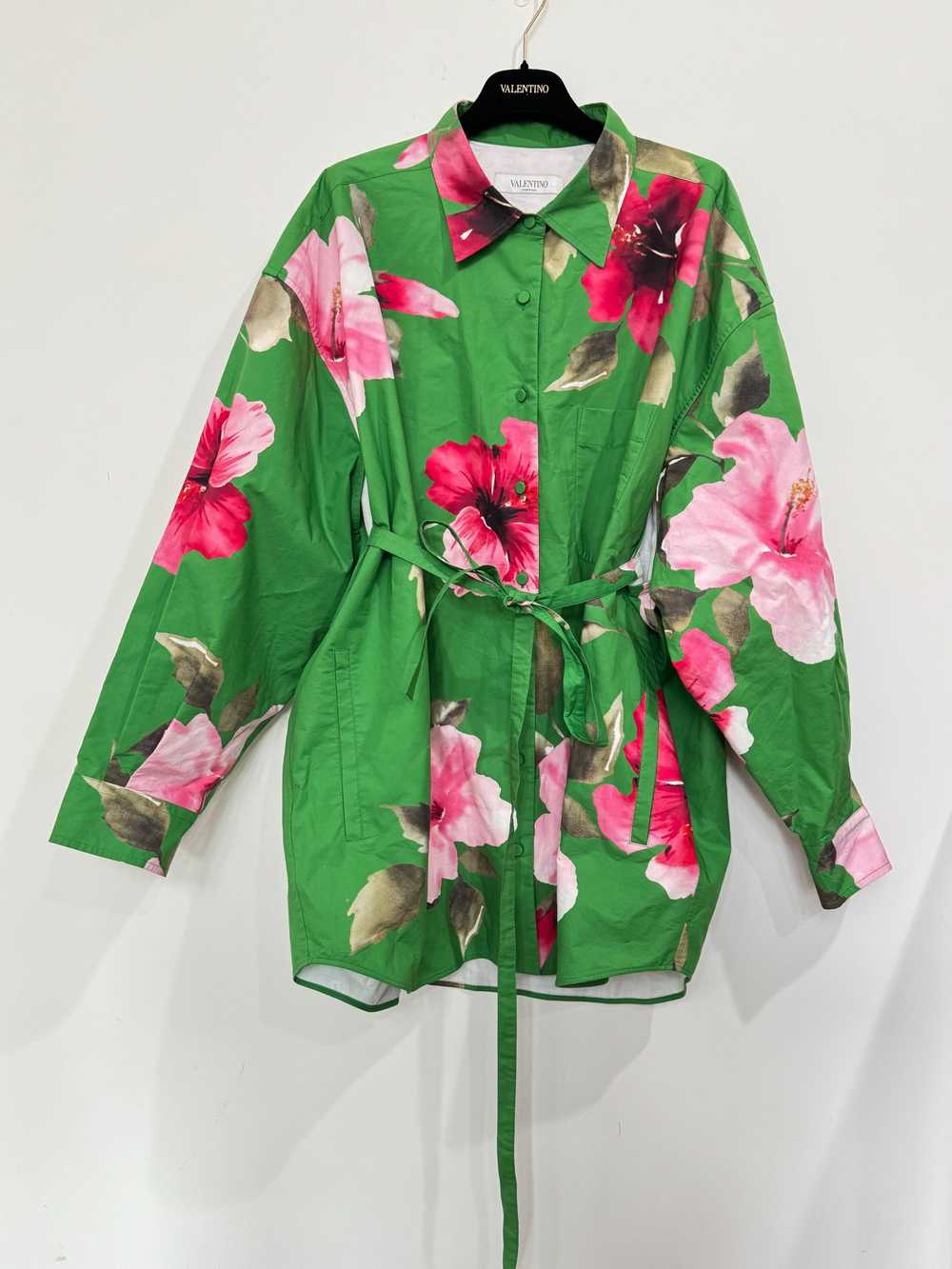 Product Details Valentino Green Floral Belted Shi… - image 7