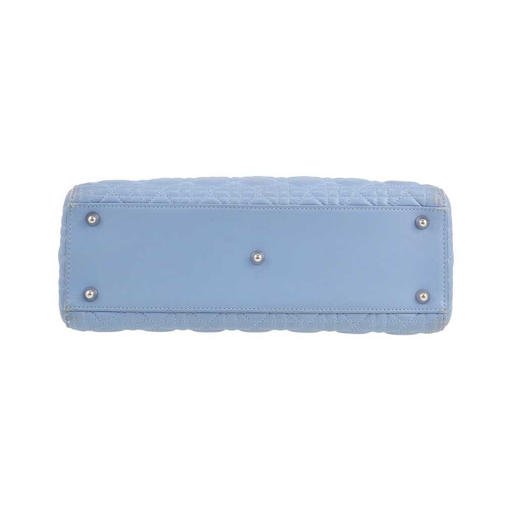 Lady Dior large model handbag in light blue leath… - image 2