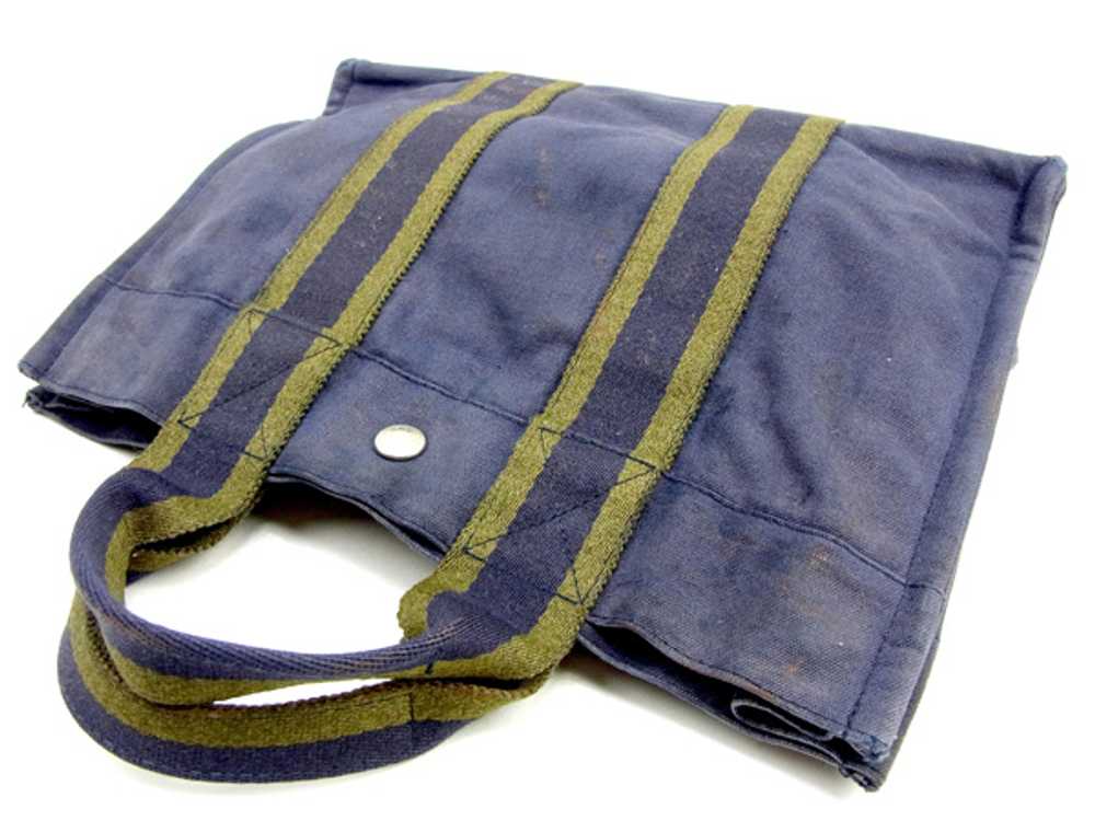 Hermes Tote Bag Handbag Pm Fool Toe Navy Green Co… - image 4