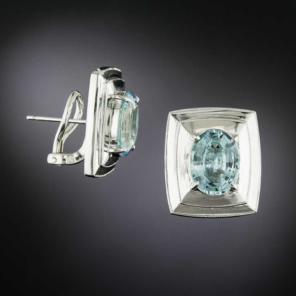 Contemporary Aquamarine Earrings - image 2