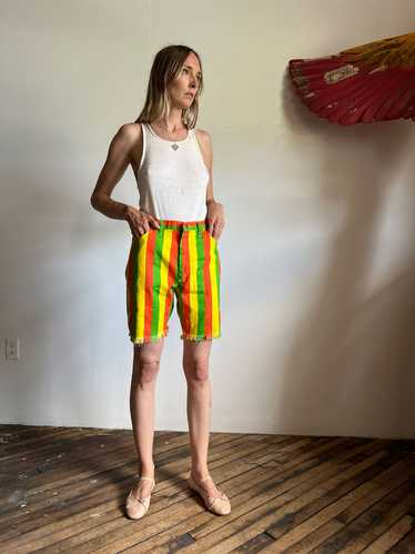 Vintage 1970's Striped Cotton Wrangler Shorts