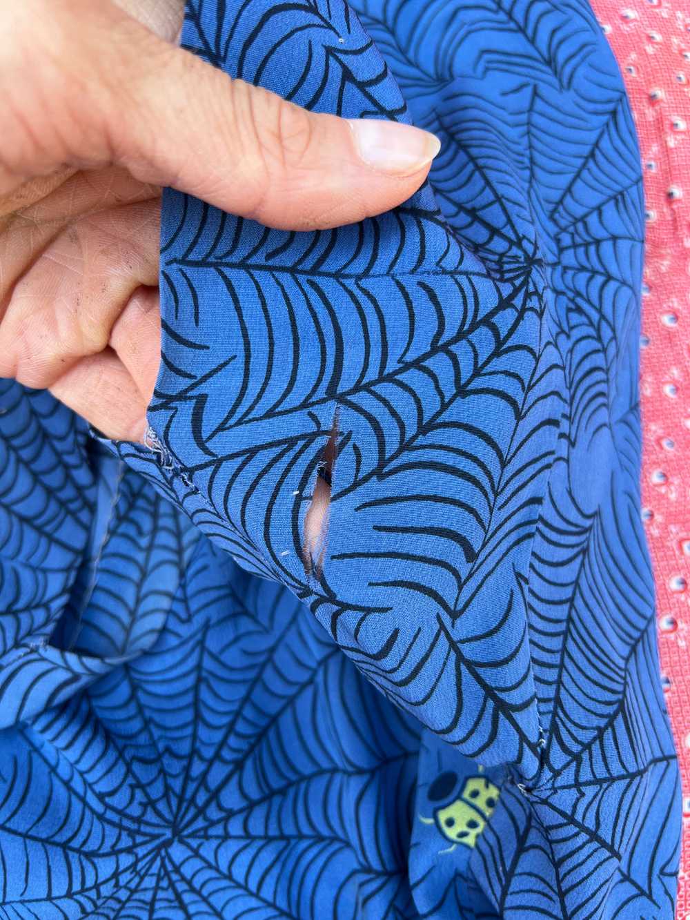 Vintage 1940's Spiderweb Print Blouse, 40's Women… - image 11