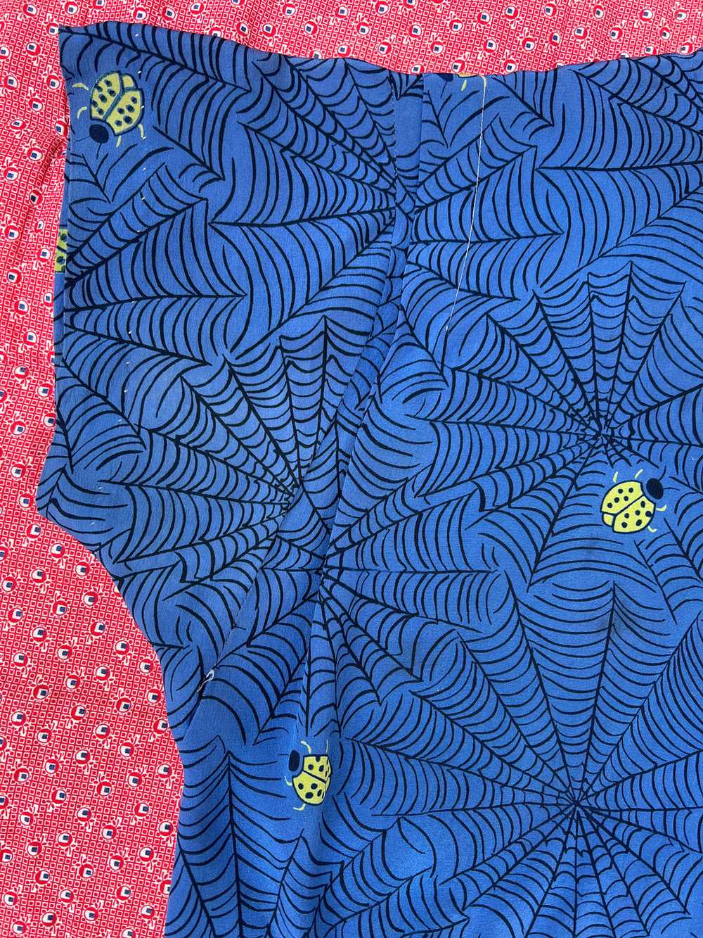 Vintage 1940's Spiderweb Print Blouse, 40's Women… - image 8