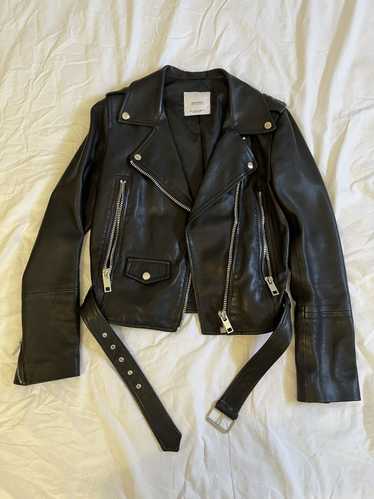 Mango Mango 100% Sheep leather Biker Jacket