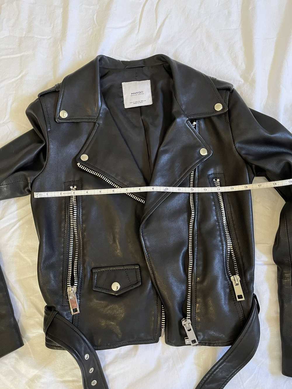 Mango Mango 100% Sheep leather Biker Jacket - image 5