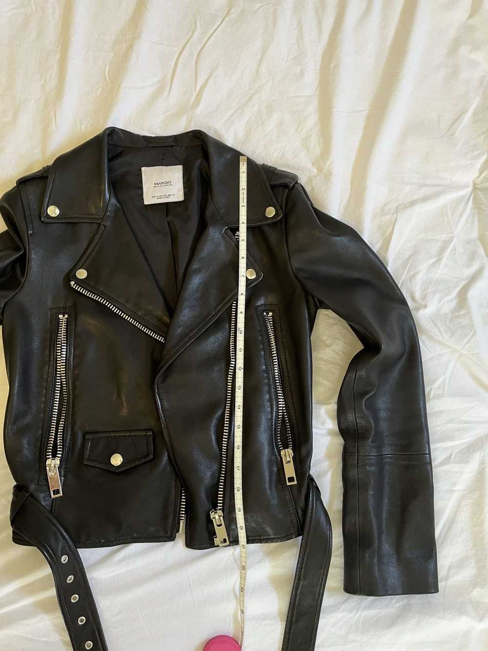 Mango Mango 100% Sheep leather Biker Jacket - image 6