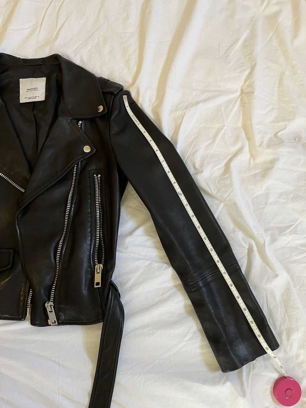 Mango Mango 100% Sheep leather Biker Jacket - image 7