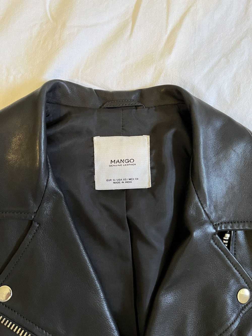 Mango Mango 100% Sheep leather Biker Jacket - image 8