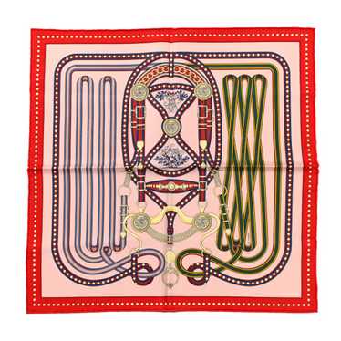 HERMES Silk Carre Grand Tralala Scarf 45 Rouge Ros