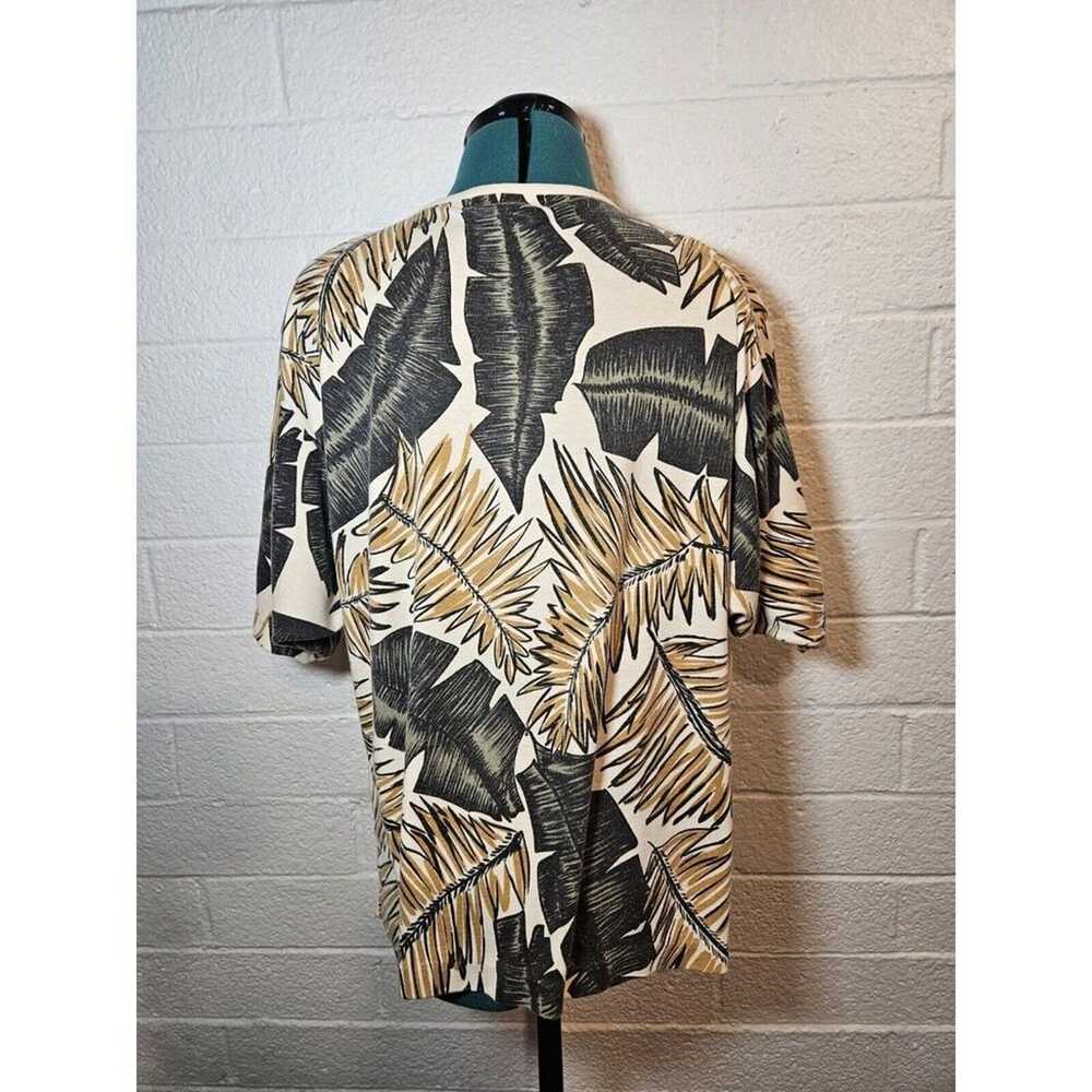 blouse top vintage womens safari woman animal pri… - image 3