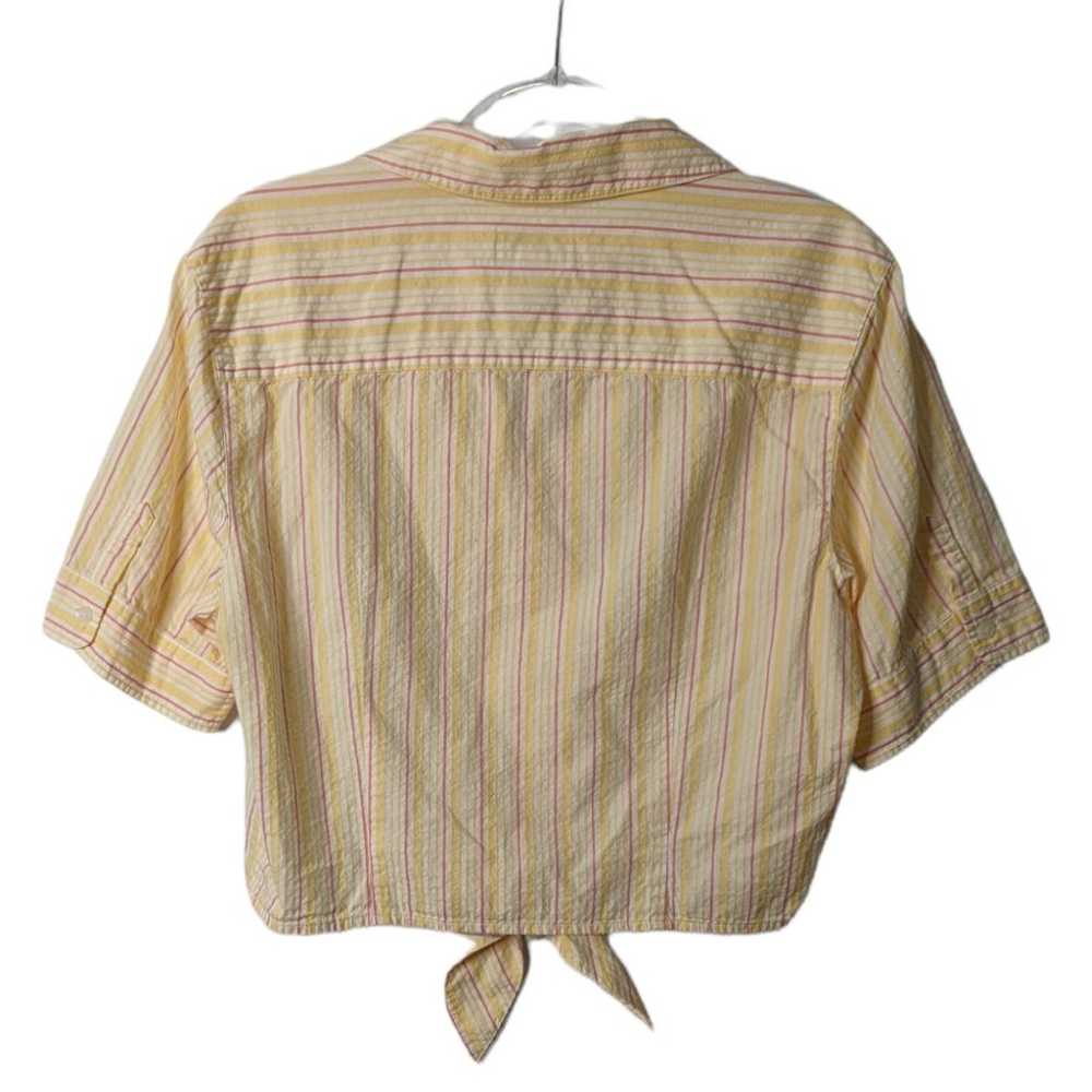 Vintage 80's Talbots Camp Shirt Cropped Tie Waist… - image 2