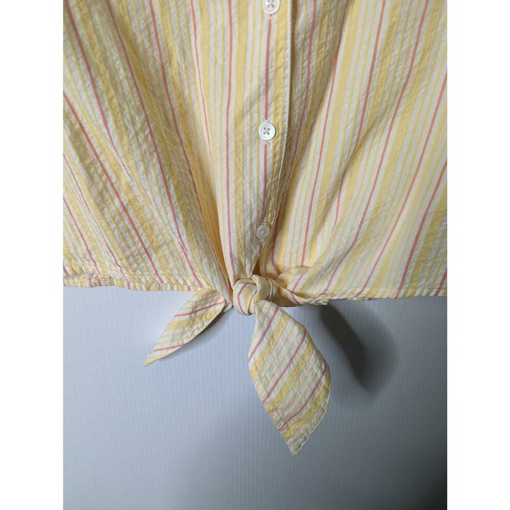 Vintage 80's Talbots Camp Shirt Cropped Tie Waist… - image 7