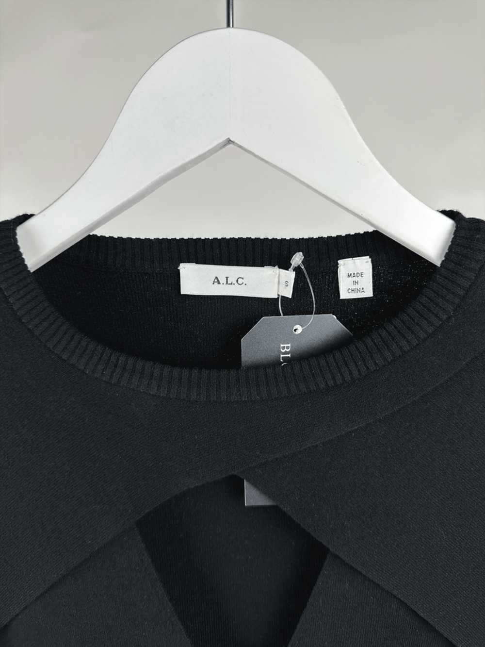 A.L.C. A.L.C. Curtis Black Rib-Knit Cutout Sweater - image 5