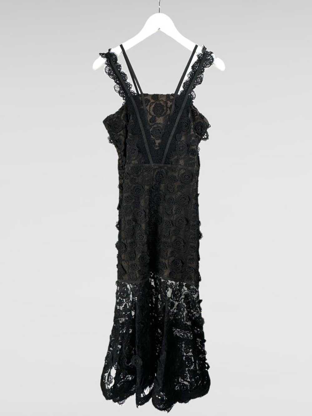 Alexis Alexis Lorelle Black Lace Long Dress - image 1