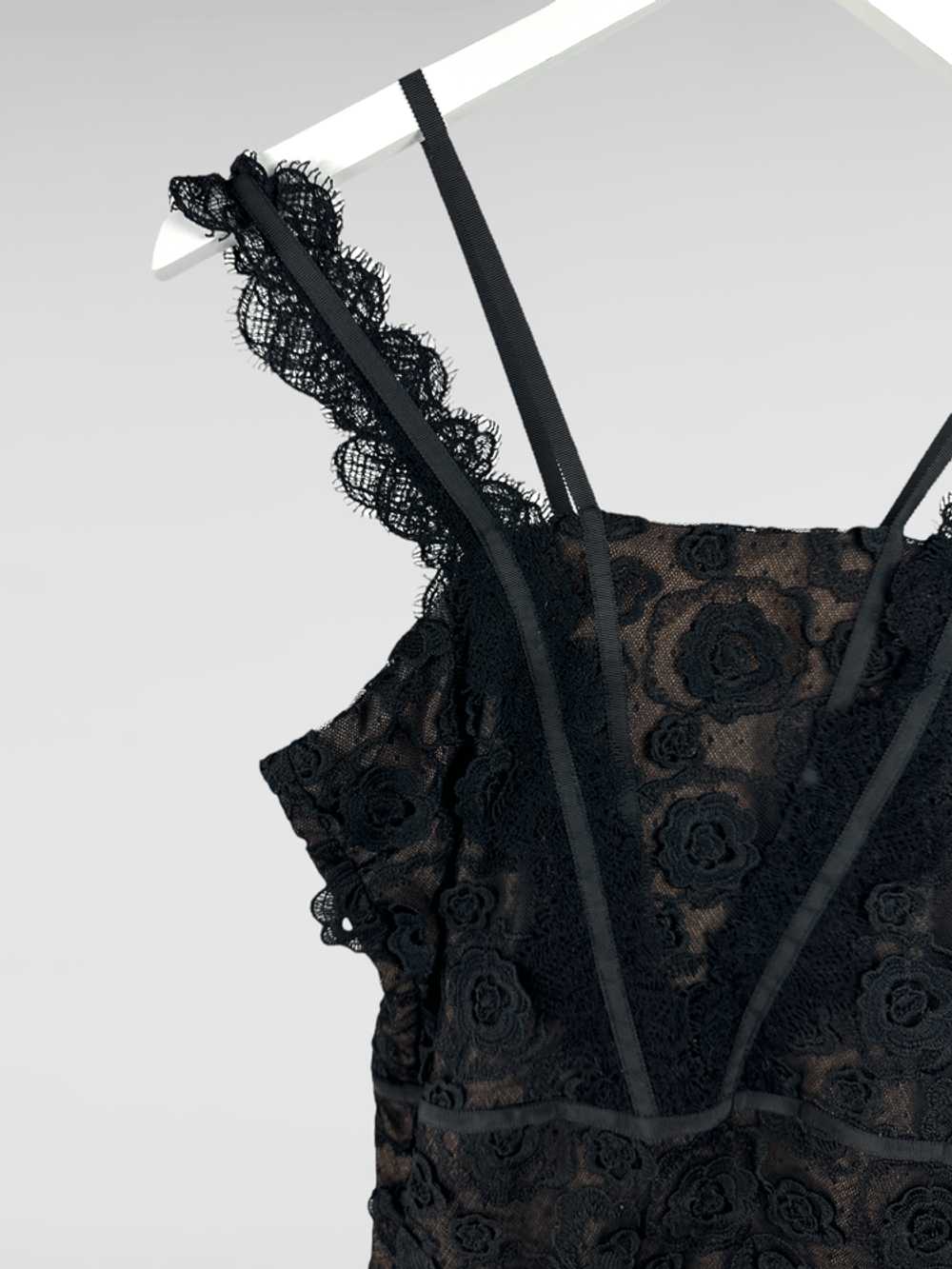 Alexis Alexis Lorelle Black Lace Long Dress - image 3