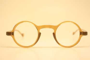 Small Unused Antique Round Brownsmoke Eyeglasses … - image 1