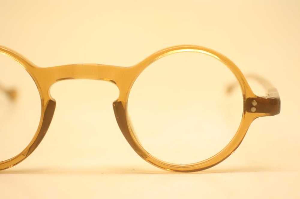 Small Unused Antique Round Brownsmoke Eyeglasses … - image 3