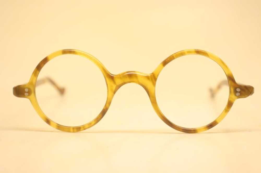 Small Unused Round Antique Faux Tortoiseshell Eye… - image 1