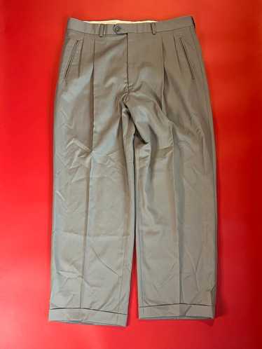 90’s 34.5” YSL Green Pleated Pants