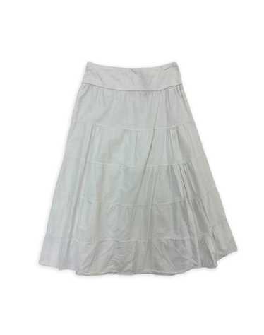 WHITE TIERED MAXI SKIRT (W30) - image 1