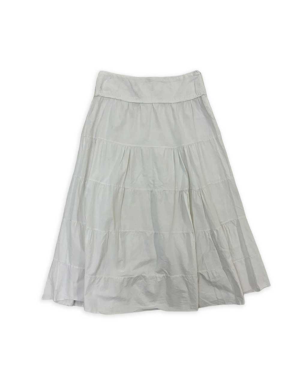 WHITE TIERED MAXI SKIRT (W30) - image 2